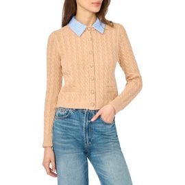 CeCe CeCe Cable Knit Twofer Cardigan