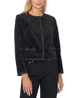 Cece CeCe Collarless Bow Trim Jacket