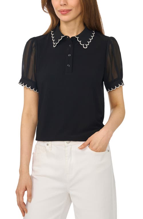 CeCe CeCe Contrast Stitch Polo Shirt