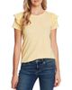 CeCe CeCe Double Ruffle Slub Jersey Tee - 1