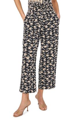 CeCe CeCe Embroidered Ankle Wide Leg Pull-On Pants