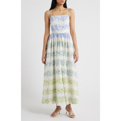 CeCe CeCe Empire Waist Sleeveless Cotton Maxi Dress