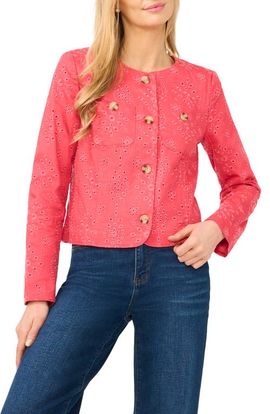 CeCe CeCe Eyelet Crop Jacket