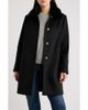 CeCe CeCe Faux Fur Collar Single Breasted Coat - 1