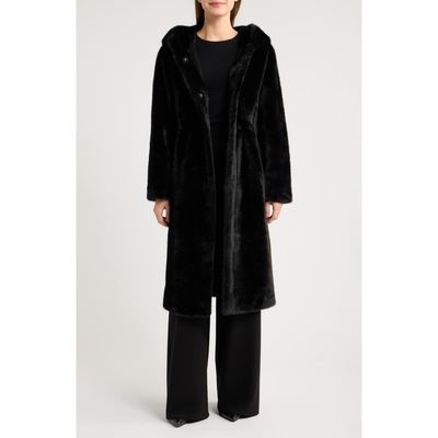 CeCe CeCe Faux Fur Hooded Coat
