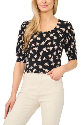 CeCe CeCe Floral Knit Top