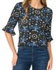 CeCe CeCe Floral Print Knit Top - 1