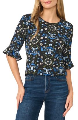 CeCe CeCe Floral Print Knit Top