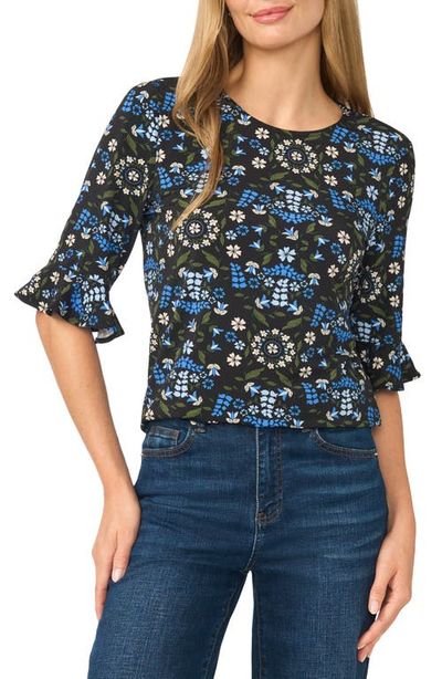 CeCe CeCe Floral Print Knit Top