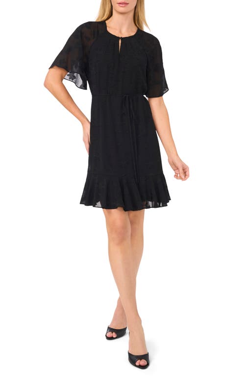 CeCe CeCe Flutter Sleeve Tie Waist Dress