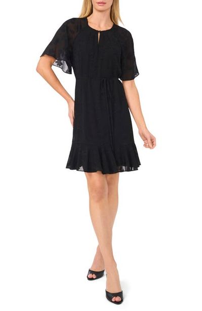 CeCe CeCe Flutter Sleeve Tie Waist Dress