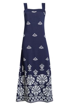 CeCe CeCe Geometric Print Midi Sundress