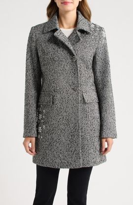 CeCe CeCe Jewel Embellished Peacoat