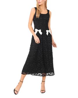 Cece CeCe Lace Midi Dress with Bow Details
