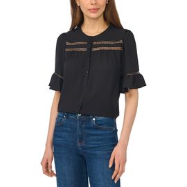 CeCe CeCe Lace Ruffle Top