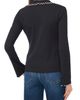 CeCe CeCe Lettuce Trim V-Neck Long Sleeve Ribbed Top - 2
