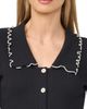 CeCe CeCe Lettuce Trim V-Neck Long Sleeve Ribbed Top - 3