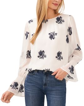 Cece CeCe Long Sleeve Bell Cuff Top