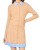 CeCe CeCe Pleated Hem Cable Knit Miniskirt - 3