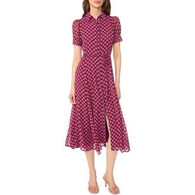CeCe CeCe Print Midi Shirtdress