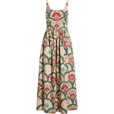 CeCe CeCe Print Sleeveless Midi Dress
