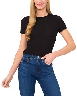 Cece CeCe Puckered Texture Baby Tee