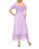 Cece CeCe Puff Sleeve Lace Hem Midi Dress - 2
