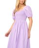 Cece CeCe Puff Sleeve Lace Hem Midi Dress - 3