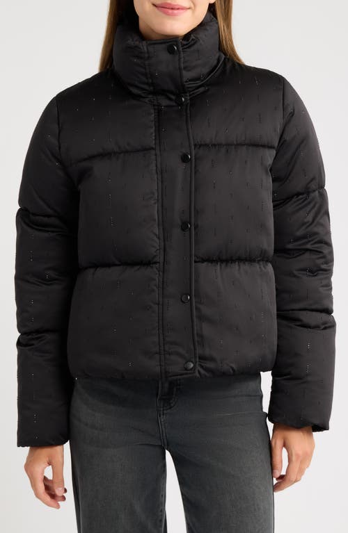 CeCe CeCe Rhinestone Quilted Puffer Jacket