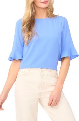CeCe CeCe Ruffle Cuff Blouse
