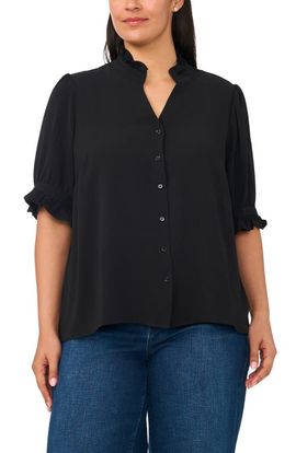 CeCe CeCe Ruffle Neck Top