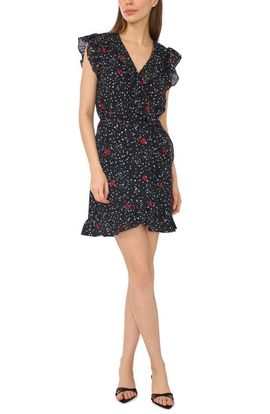 CeCe CeCe Ruffle Surplice Faux Wrap Miniskirt