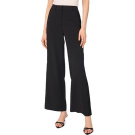 CeCe CeCe Scallop Embroidered High Waist Wide Leg Trousers