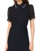 CeCe CeCe Scalloped Contrast Stitch Shirtdress - 3