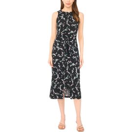 CeCe CeCe Sleeveless Floral Print Faux Wrap Dress