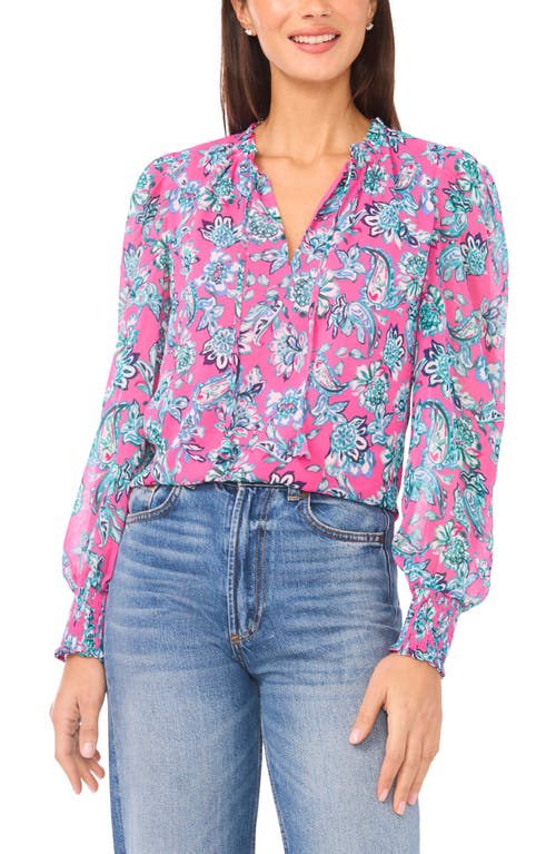 CeCe CeCe Split Neck Top