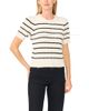 CeCe CeCe Stripe Cable Knit Short Sleeve Sweater - 1
