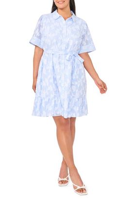 CeCe CeCe Tie Waist Mini Shirtdress
