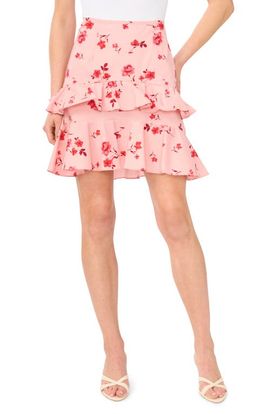 CeCe CeCe Tiered Flounce Miniskirt