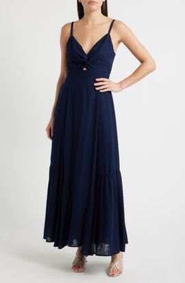 CeCe CeCe Twist Front Cutout Maxi Dress