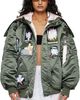 Cecilie Bahnsen Cecilie Bahnsen Alpha Industries x Cecilie Bahnsen Green N-2B Bomber Jacket - 1