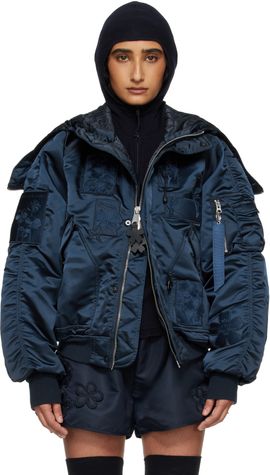Cecilie Bahnsen Cecilie Bahnsen Alpha Industries x Cecilie Bahnsen Navy N-2B Bomber Jacket