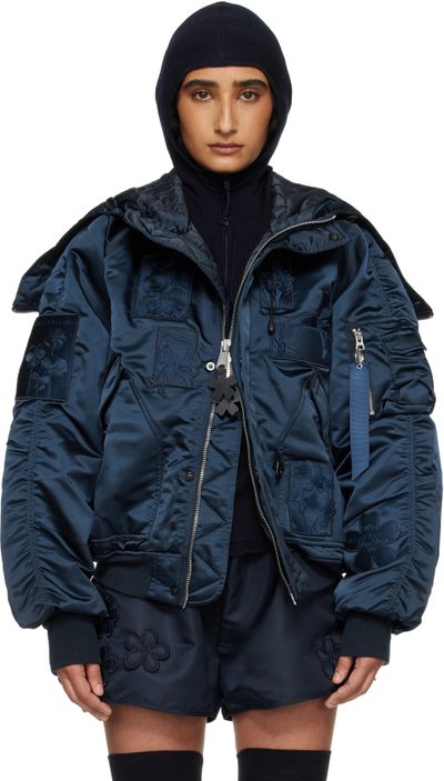 Cecilie Bahnsen Cecilie Bahnsen Alpha Industries x Cecilie Bahnsen Navy N-2B Bomber Jacket