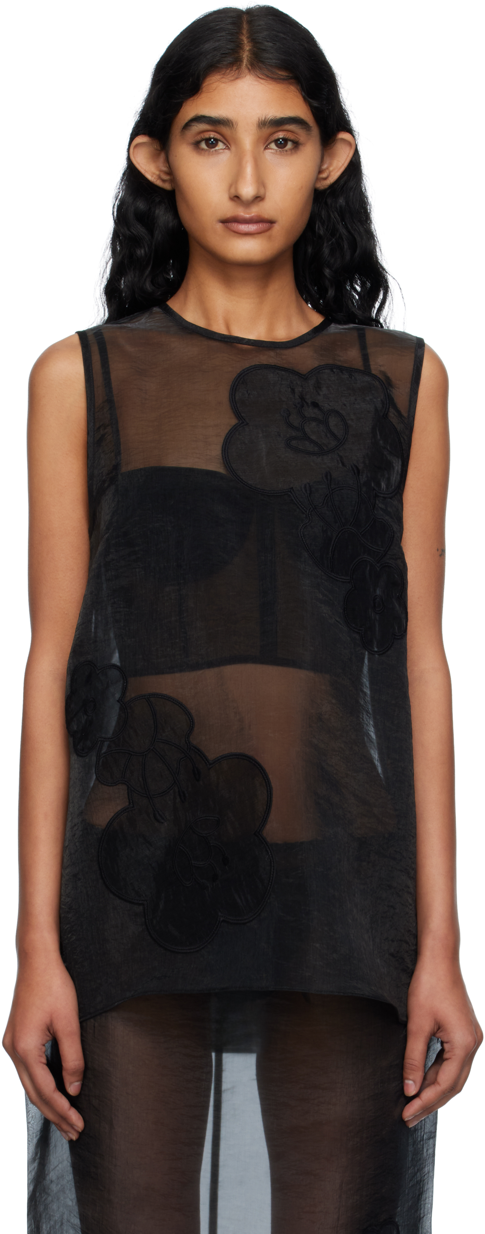 Cecilie Bahnsen - Black Alba Tank Top