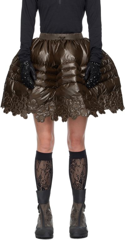Cecilie Bahnsen Cecilie Bahnsen Brown The North Face Edition Floral Down Miniskirt