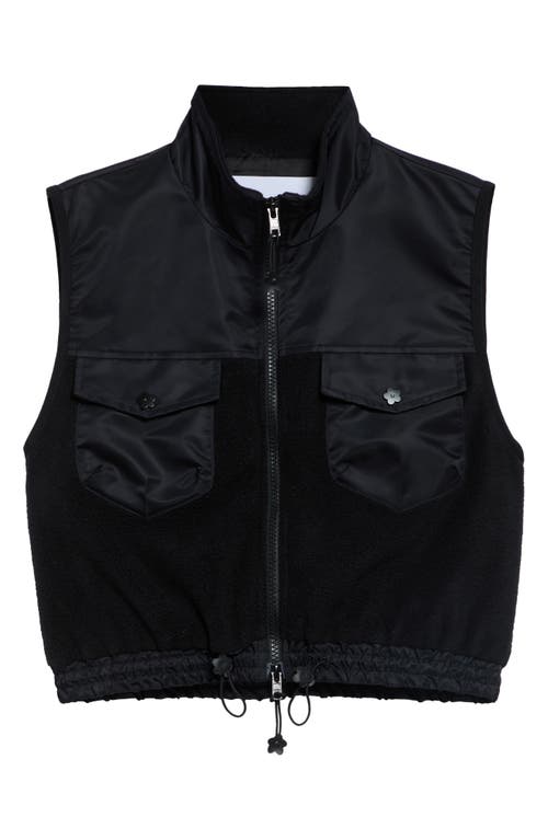 Cecilie Bahnsen Cecilie Bahnsen Caspen Mixed Media Crop Fleece Vest