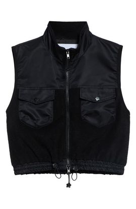 Cecilie Bahnsen Cecilie Bahnsen Caspen Mixed Media Crop Fleece Vest