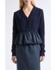 Cecilie Bahnsen Cecilie Bahnsen Peplum Recycled Cashmere Blend Cardigan - 1