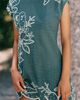 Celandine 100% Cotton Beaded Mesh Mini Dress - 2