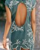 Celandine 100% Cotton Beaded Mesh Mini Dress - 4
